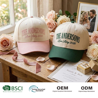 Casquettes personnalisées bicolores pour marié et famille, brodées du nom de famille, avec anneau de date de mariage, chapeau personnalisé pour la fête nuptiale, cadeau pour la mariée