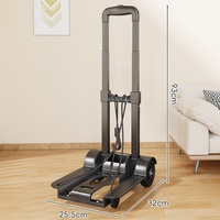 Chariot pliable portable en métal et plastique, à traction manuelle, pour usage domestique, transport de charges lourdes, courses et courses d'épicerie