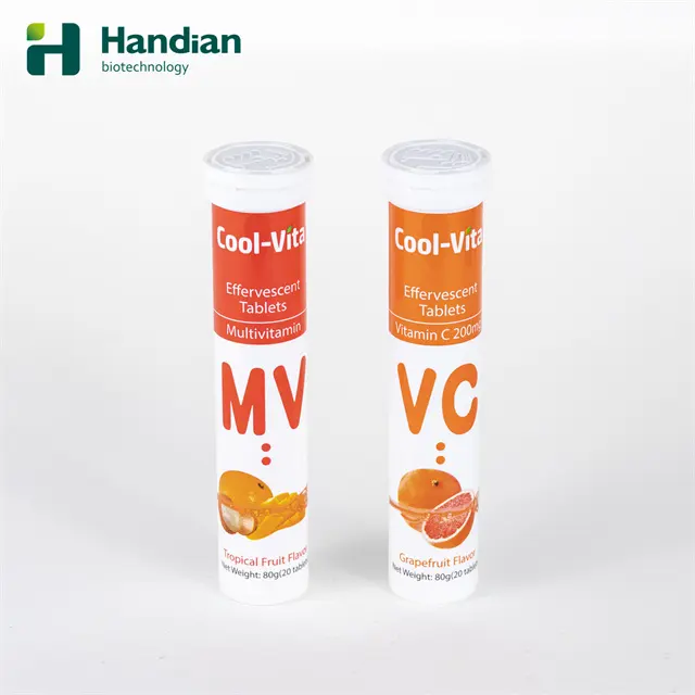 Частная торговая марка, разные вкусы, OEM энергетический спорт, Мультивитаминный шипучий планшет