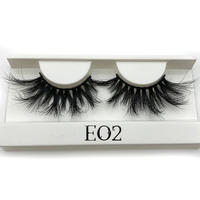 Cils naturels épais faits à la main 25MM, extensions de maquillage effet wispy, outils d'extension, faux cils en vison 5D, volume doux