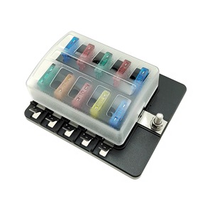 10-Way Fuse Box With Led Terminal <b>Block</b> Fixed <b>Mount</b> For Cars Rvs Yachts - Product Image 4