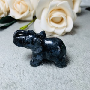 Sculture e Intagli in Cristallo di <span class=keywords><strong>Animali</strong></span> Misti da 1,5 Pollici, Elefanti in Pietra per Regali Artigianali, Vendita all'Ingrosso - Product Image 4