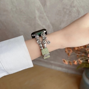Bracelets perlés de remplacement pour montres connectées <span class=keywords><strong>Apple</strong></span> <span class=keywords><strong>Watch</strong></span> pour femmes – Sangles compatibles avec les séries 8/7/6/5/4/3/2 - Product Image 5
