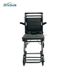 Nouveau produit : fauteuil roulant manuel léger en aluminium, portable, avec impression par transfert de fibre de carbone, pour personnes handicapées - Product Image 2