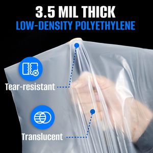 Lámina de Plástico Resistente a la Intemperie de 10 pies x 25 pies, 3.5 mil, Fabricada en EE. UU. para Protección en la Construcción - Product Image 3