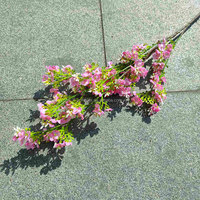 Bunga Baby Breath buatan bunga Gypsophila buatan bunga Baby Breath buatan merah muda plastik Gypsophila
