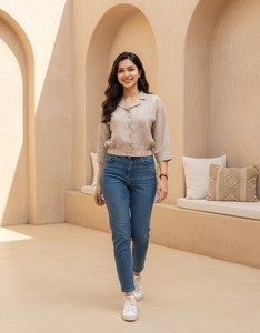 Haut en lin élégant pour femme, léger, respirant, confortable, parfait pour les occasions décontractées, le bureau, les voyages et le quotidien - Product Image 3