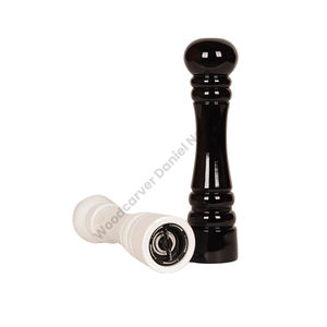 Ensemble de broyeur à épices réglable écologique en bois de hêtre de qualité supérieure de 24cm pour la cuisine et le restaurant - Product Image 4