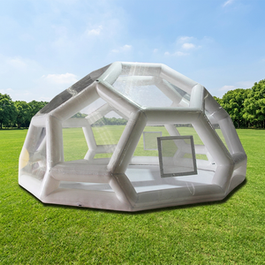 WINSUN Enclosed Transparent Tent Honeycomb Style Transparent Tent <b>Large</b> Airtight Tent - Product Image 1