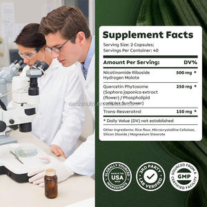 OEM NAD Cápsulas Nicotinamida lipossómica Riboside Quercetina Resveratrol Suplemento Nicotinamida Cápsulas - Product Image 6