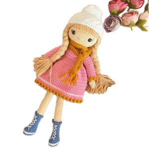 Tùy chỉnh Amigurumi mô hình Crochet công chúa cho bé bộ quà tặng 100% bông đầy đan nhồi Crochet đồ chơi cho trẻ em Quà tặng - Product Image 1