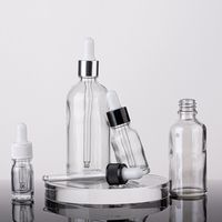 10ml 20ml 30ml 50ml 100ml échantillon gratuit soin de la peau sérum emballage cosmétique vide doré argent verre compte-gouttes bouteille d'huile essentielle