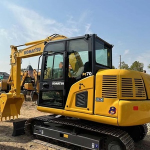 Mini-excavatrice sur chenilles hydraulique Komatsu d'origine japonaise importée, 7 tonnes, poids en marche, utilisée, 7 tonnes. - Product Image 3