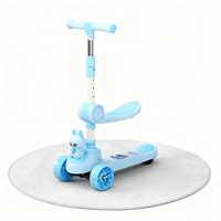 Trottinette pour enfants pliable et portable à 3 roues, guidon réglable en hauteur, corps robuste, trottinette pour enfants de 3 à 10 ans, filles et garçons