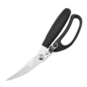 Stainless Steel Kitchen Scissors 6in Black Blade For <b>Chicken</b> Bone Cutting Multi Functional Household Use - Product Image 1