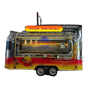 Camion de restauration mobile, remorque de traiteur entièrement équipée, chariots mobiles de bière, de crème glacée et de café en plein air, remorques de restauration entièrement équipées - Product Image 1