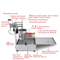 Tam otomatik endüstriyel ticari otomatik Mini Mochi Maker kızartma otomat dolum cam Donut yapma makinesi