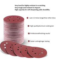 Disque de papier abrasif non tissé de haute qualité 100 mm 4 pouces, disque de ponçage à crochet et boucle pour le polissage du bois