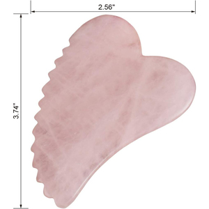 Peigne Gua Sha en Quartz Rose et Jade, Masseur Facial et du Cuir Chevelu, Drainage Lymphatique, Sculpteur de Ligne de Menton, <span class=keywords><strong>Acupuncture</strong></span>, Cadeau, Logo Personnalisé - Product Image 4