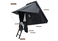 Tente de toit rigide en aluminium Triangle T RTT avec tige hydraulique, en tissu Oxford 420D imperméable, pour Overlanding