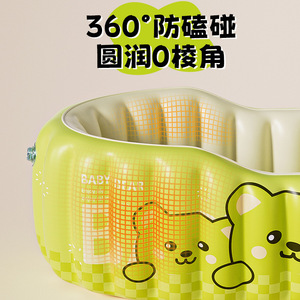 Bañera Inflable Circular para Bebés con Diseño de Oso para Uso en Interiores - Product Image 4
