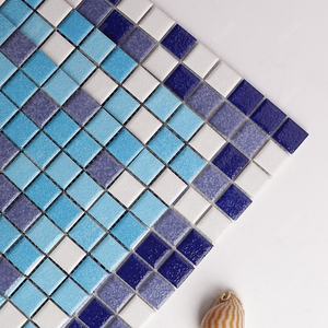 Ducha <span class=keywords><strong>de</strong></span> baño para Hotel Villa Spa, proyecto <span class=keywords><strong>de</strong></span> suelo <span class=keywords><strong>de</strong></span> pared, mosaico cuadrado <span class=keywords><strong>de</strong></span> cerámica <span class=keywords><strong>de</strong></span> grano rugoso, 23x23mm, azulejo <span class=keywords><strong>de</strong></span> piscina, mezcla azul - Product Image 5