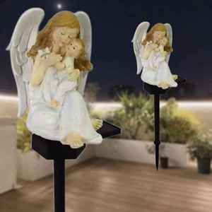 Offre Spéciale solaire LED le thème de la résine de statue d'amour <span class=keywords><strong>maternel</strong></span> pour ornement de pelouse de cour de balcon différents types de lumière solaire - Product Image 6