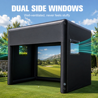 Simulateur de golf gonflable personnalisé de 6 minutes avec écran d'impact 3D pour événements extérieurs, location de simulateur de golf portable