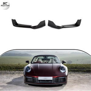 Ailerons de pare-chocs avant en fibre de carbone sèche pour <span class=keywords><strong>Porsche</strong></span> <span class=keywords><strong>911</strong></span> 992 <span class=keywords><strong>Carrera</strong></span> 4 S <span class=keywords><strong>4S</strong></span> Targa <span class=keywords><strong>4S</strong></span> 2019 <span class=keywords><strong>2022</strong></span> - Product Image 1