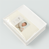 Ensemble de literie tricoté 100% coton classe A doux respirant tissu sûr pour bébé dessin animé lapin conception ensemble de quatre pièces
