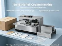 Codeur de date à encre solide multifonction à alimentation continue, machine d'impression automatique par lots pour cartes, certificats et étiquettes