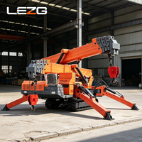 Mini-grue araignée automotrice 3 tonnes 6 tonnes avec pieds de support hydrauliques pliables pour levage de toitures