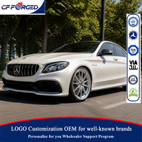 Prix d'usine en gros, jantes en alliage forgé argentées brossées de 20 pouces, 5x112, pour Mercedes-AMG C63 W205 berline de luxe