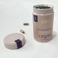 Nouvelle boîte en métal cylindrique vide personnalisée pour emballage alimentaire, idéale pour capsules de protéines de lait scellées ou thé en poudre