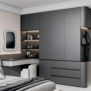 Armoire de chambre moderne, commode, meuble de dressing, meuble de rangement, bibliothèque en aluminium, étagère d'angle pour <span class=keywords><strong>bureau</strong></span> à domicile, 10 étagères - Product Image 1