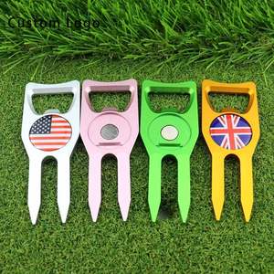 Outil de réparation de divots de golf en acier inoxydable avec ouvre-bouteille et marqueur de balle - Impression personnalisée pour événements d'entreprise - Product Image 6
