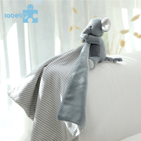 Fabricant vente respirant doux peluche Animal éléphant Design bébé couette bébé couverture de sécurité pour bébé