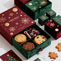 Ensemble d'emballages cadeaux de Noël personnalisés, sac en papier et boîtes rigides, sac cadeau boîte de Noël, pack cadeau pomme, logo OEM, échantillon gratuit