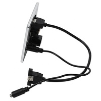 86 Tipo Aluminio placa frontal 110V multimedia VGA datos y RJ45 enchufe de placa de pared