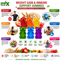 Gummies de Prise de Poids Saveur Fraise Marque Blanche avec Vitamines – Complément Quotidien pour le Soutien Nutritionnel et Immunitaire