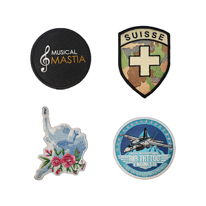 Parches bordados tejidos personalizados, ropa, sombreros, bolsas, prensa de calor, logotipo de hierro, cuentas, logotipo de tela personalizado, parches para coser - Product Image 4