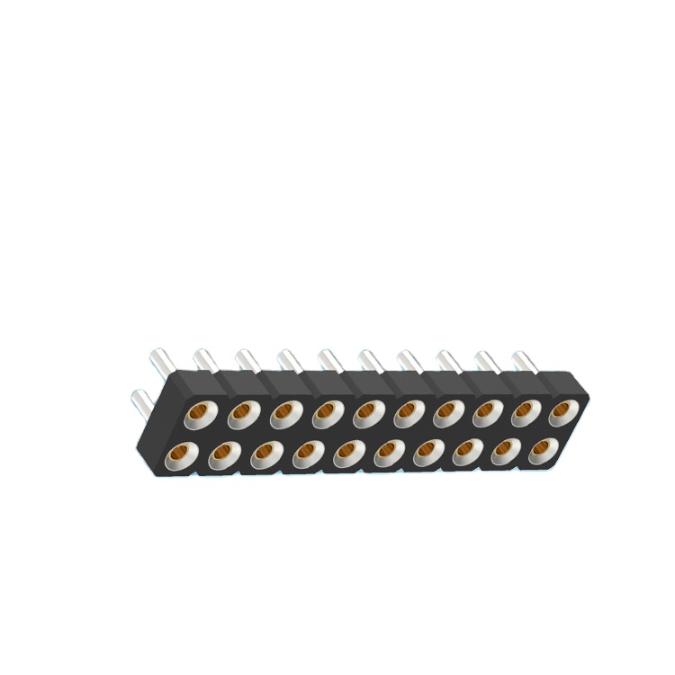 Denentech 2.54mm dual Row lurus DIP mesin Pin IC soket bulat Wanita Pria konektor header