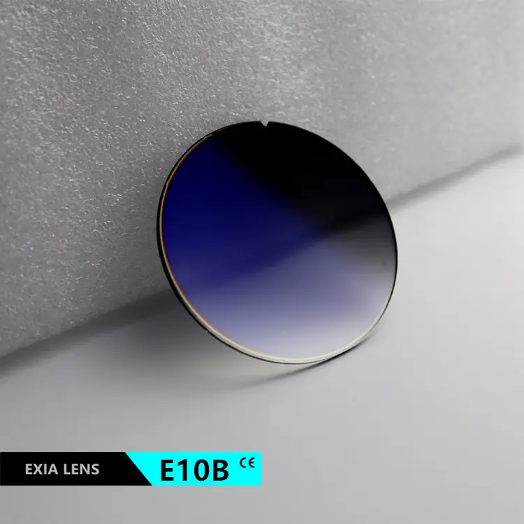 Очки солнцезащитные EXIA E10B, серый градиентный цвет, UV400 SHMC AR голубой изогнутый корпус, линзы из смолы 2 CR39