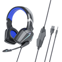 Nouveau Casque Gaming Filaire Supra-Auriculaire RGB ANC avec Cordon de 2m, Apt-X HD, Micro Personnalisable pour E-Sports, PC et PS5 - Vente Flash