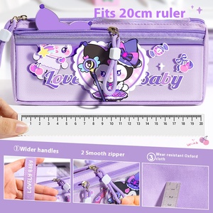 Trousse scolaire multifonctionnelle grande capacité à plusieurs couches pour enfants, sacs à crayons de dessin animé pour filles, vente en gros de papeterie - Product Image 4