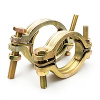 Collier de serrage réglable en acier galvanisé pour tuyau, type anneau fendu, pour alimentation en eau (OEM)