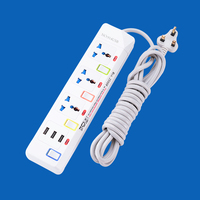 TONGXI personalizado modelo 914U 3M tira de alimentación de cable de cobre 3 salidas 3 puertos USB enchufe de extensión USB eléctrico con sobretensión