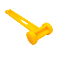 Maillet en plastique Durable de 26.5cm avec crochet Outil de camping pour piquets de tente pour accessoires de filet de tente de plage de randonnée en plein air