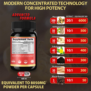 Maca du Pérou Premium Force Maximale avec Ginseng Ashwagandha Tribulus Terrestris pour <span class=keywords><strong>l</strong></span>'Énergie, <span class=keywords><strong>l</strong></span>'Endurance <span class=keywords><strong>et</strong></span> la Vitalité 90 Gélules - Product Image 2