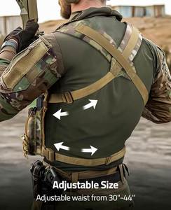 Sac de Poitrine Tactique d'Usine avec Système de Libération Rapide, Sac de Poitrine Molle Réglable avec Fermeture Éclair et Poches Respirantes - Product Image 6
